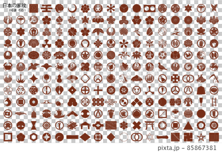 日本の家紋1銅のイラスト素材 [85867381] - PIXTA