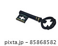Isolated vintage old door key on white background 85868582
