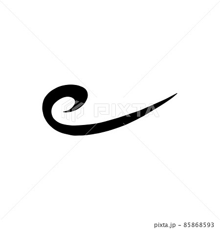 Underline letters curve line or text marker, vector illustration isolated. 85868593