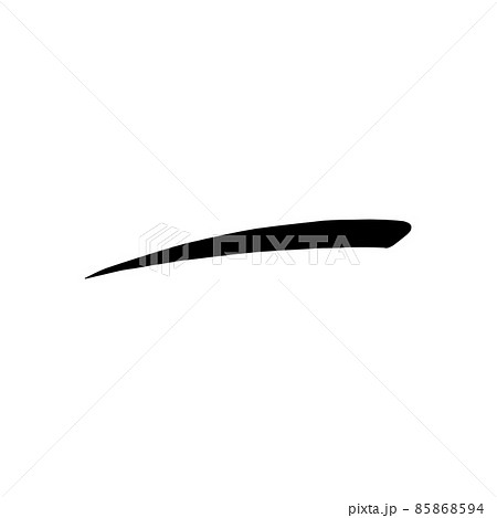 Ink pen hand drawn lettering underline or curve, vector illustration isolated. 85868594
