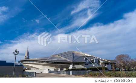 東京体育館(国立競技場側からみた風景) 東京体育館(国立競技場側からみた風景) 85868657