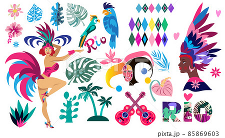 Brazil carnival set elements 1 Brazil carnival set elements 1 85869603