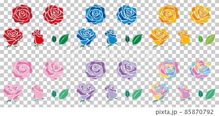 Rose silhouette icon (6 colors available) 85870792