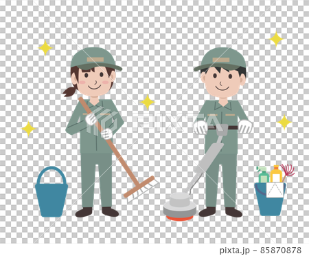 清掃員　作業員　 掃除　スタッフ 85870878