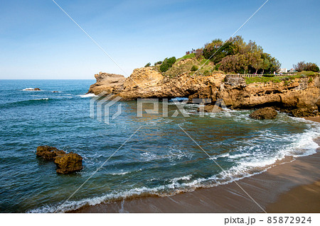 Rock of Basta and seaside in biarritz 85872924