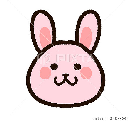 かわいいウサギの顔アイコン 85873042