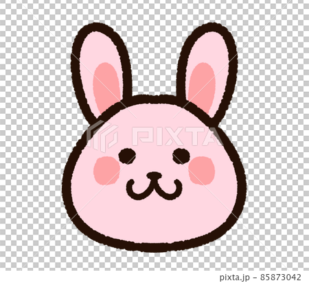 かわいいウサギの顔アイコン 85873042