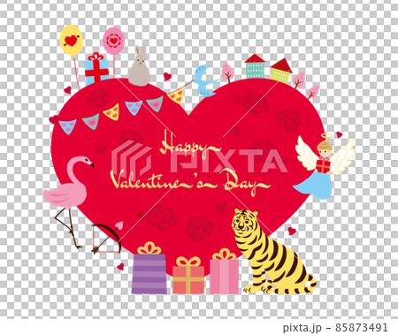 素材-バレンタイン（2022）2ベク 85873491