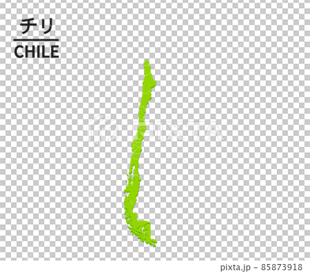 チリの世界地図イラスト チリの世界地図イラスト 85873918
