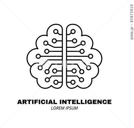 Artificial intelligence and machine learning line icon Artificial intelligence and machine learning line icon 85873919
