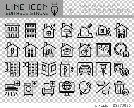Line icon Home series vol.5 Features of real estate properties 85873956