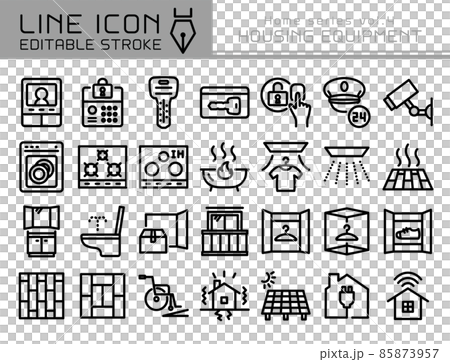 Line icon home series vol.4 latest housing equipment and specifications Line icon home series vol.4 latest housing equipment and specifications 85873957