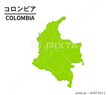 コロンビアの世界地図イラスト 85874011