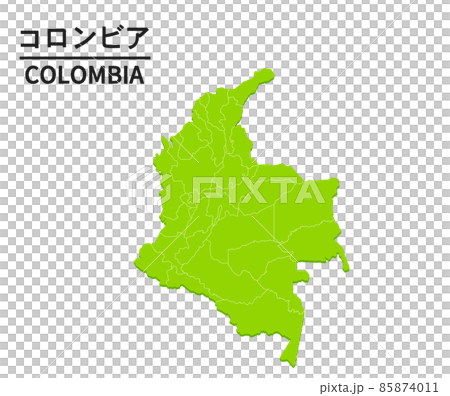 コロンビアの世界地図イラスト 85874011