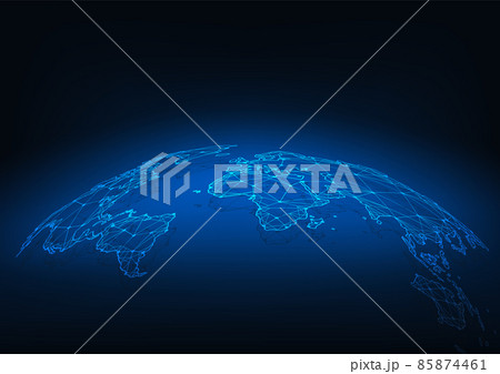 Global network connection. World map point and line composition concept of global business. Vector Illustration Global network connection. World map point and line composition concept of global business. Vector Illustration 85874461