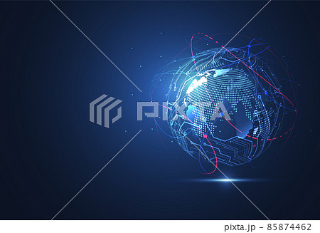 Global network connection. World map point and line composition concept of global business. Vector Illustration Global network connection. World map point and line composition concept of global business. Vector Illustration 85874462