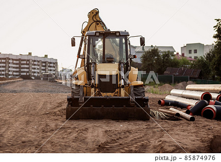 heavy loader bulldozer. 85874976