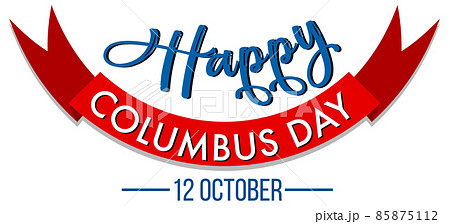 Happy Columbus day logo banner 85875112