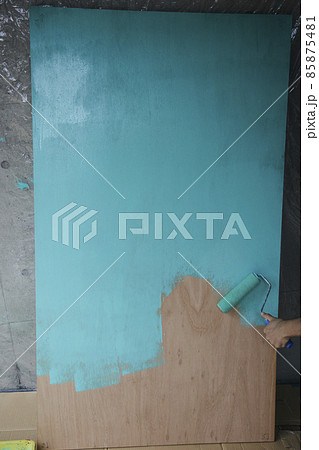 DIY ペイント ローラー ティファニーブルー 85875481