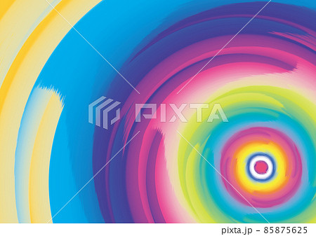 ブラシで描いたような明るい渦巻きの背景 85875625