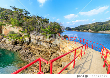 冬の淡島神社(八大龍王) 長崎県佐世保市 85875659
