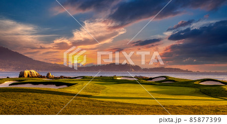 coastline golf course in California coastline golf course in California 85877399