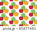 赤と黄色と黄緑のリンゴのパターン 85877491