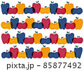 赤と青と黄色のリンゴのパターン 85877492