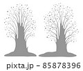 Trees Grey Silhouette 85878396