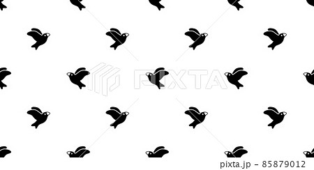 bird seamless pattern vector seagull flying cartoon repeat background tile wallpaper gift wrapping illustration design scarf isolated 85879012