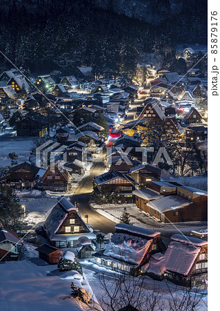 白川郷 冬景色 白川郷 冬景色 85879176