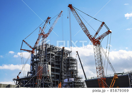 バイオマス発電所の建設作業 バイオマス発電所 バイオマス発電所の建設作業 バイオマス発電所 85879369