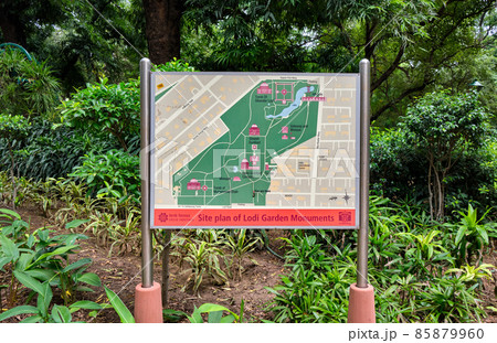 Tourist information map of Lodi Gardens in New Delhi, India Tourist information map of Lodi Gardens in New Delhi, India 85879960