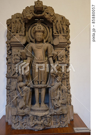 Stone relief of Hindu god Vishnu in the National Museum of India in New Delhi Stone relief of Hindu god Vishnu in the National Museum of India in New Delhi 85880057