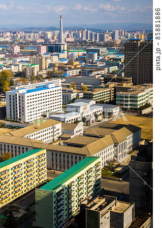 Cityscape view of Pyongyang, capital of North Korea 85881886