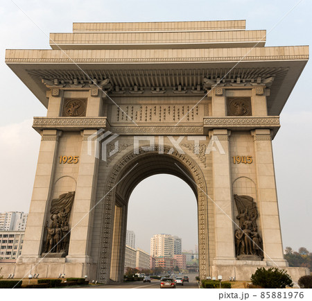 The Arch of Triumph, triumphal arch in Pyongyang, North Korea The Arch of Triumph, triumphal arch in Pyongyang, North Korea 85881976