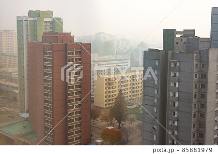 Apartment blocks in Pyongyang, capital of North Korea Apartment blocks in Pyongyang, capital of North Korea 85881979