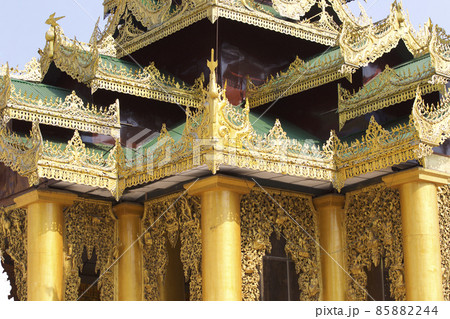 Buddhist temple complex Shwedagon is a historical symbol of Buddhism, Myanmar Buddhist temple complex Shwedagon is a historical symbol of Buddhism, Myanmar 85882244