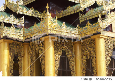 Buddhist temple complex Shwedagon is a historical symbol of Buddhism, Myanmar Buddhist temple complex Shwedagon is a historical symbol of Buddhism, Myanmar 85882245