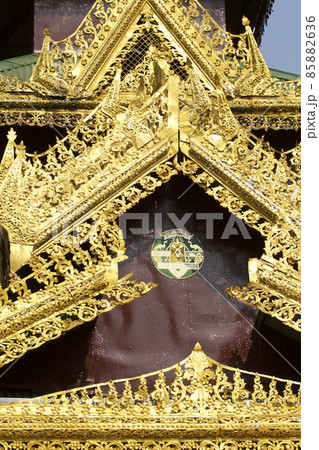 Buddhist temple complex Shwedagon is a historical symbol of Buddhism, Myanmar Buddhist temple complex Shwedagon is a historical symbol of Buddhism, Myanmar 85882636