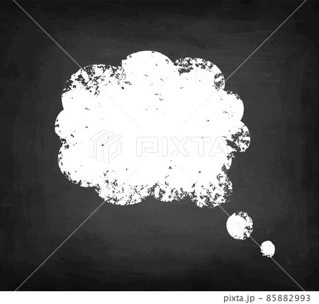 Speech bubble chalk sketch. 85882993