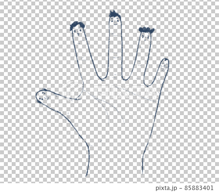 I drew a family on my finger 85883401