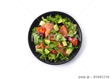 Salmon and avocado salad 85885239