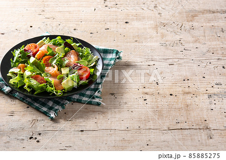 Salmon and avocado salad Salmon and avocado salad 85885275