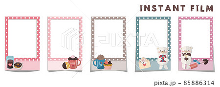 Instant film style frame Happy Valentine's Day 85886314