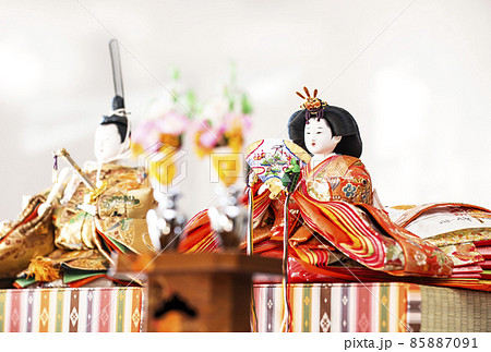 雛祭り 雛人形 お内裏様とお雛様 桃の節句 イメージ素材 雛祭り 雛人形 お内裏様とお雛様 桃の節句 イメージ素材 85887091