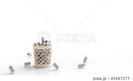 空き缶の3Dイラスト素材　環境問題のイメージ素材　3Dレンダリング	 85887277