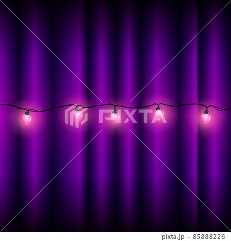 Garland on a purple and violet background 85888226