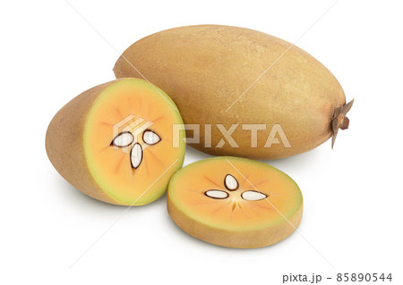 Sapodilla isolated on white background with clipping path and full depth of field Sapodilla isolated on white background with clipping path and full depth of field 85890544