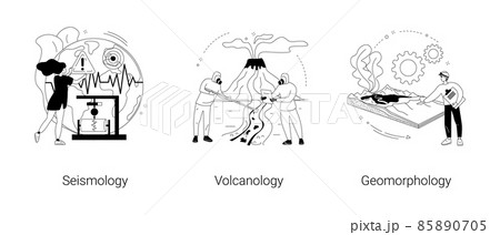 Earth science abstract concept vector illustrations. Earth science abstract concept vector illustrations. 85890705